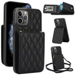Sac à bandoulière YM015 avec étui de téléphone RFID à motif losanges, pour iPhone 11 Pro