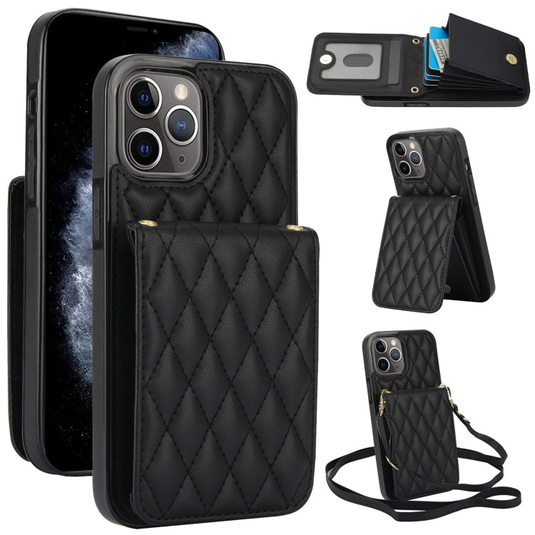 Sac à bandoulière YM015 avec étui de téléphone RFID à motif losanges, pour iPhone 11 Pro
