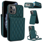 Sac à bandoulière YM015 avec étui de téléphone RFID à motif losanges, pour iPhone 11 Pro