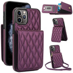 Sac à bandoulière YM015 avec étui de téléphone RFID à motif losanges, pour iPhone 11 Pro