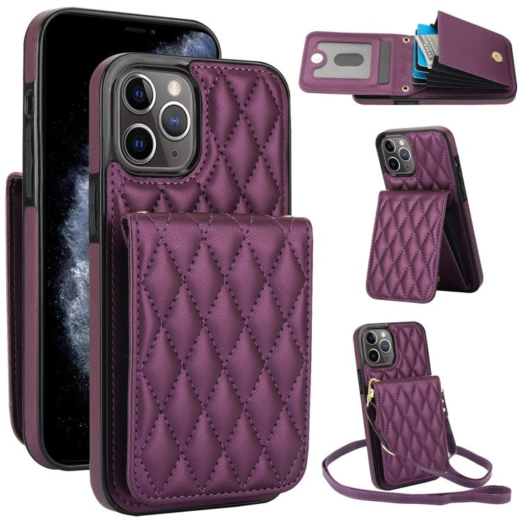 Sac à bandoulière YM015 avec étui de téléphone RFID à motif losanges, pour iPhone 11 Pro