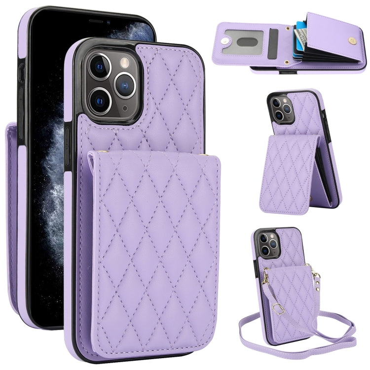 Sac à bandoulière YM015 avec étui de téléphone RFID à motif losanges, pour iPhone 11 Pro