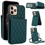 YM015 Sac à bandoulière en losanges avec étui RFID pour téléphone, pour iPhone 14 Pro Max, pour iPhone 13 Pro Max, pour iPhone 13 Pro, pour iPhone 13, pour iPhone 12 / 12 Pro, pour iPhone 12 Pro Max, pour iPhone 11 Pro Max, pour iPhone 11
