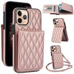 YM015 Sac à bandoulière en losanges avec étui RFID pour téléphone, pour iPhone 14 Pro Max, pour iPhone 13 Pro Max, pour iPhone 13 Pro, pour iPhone 13, pour iPhone 12 / 12 Pro, pour iPhone 12 Pro Max, pour iPhone 11 Pro Max, pour iPhone 11