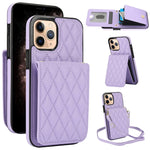 YM015 Sac à bandoulière en losanges avec étui RFID pour téléphone, pour iPhone 14 Pro Max, pour iPhone 13 Pro Max, pour iPhone 13 Pro, pour iPhone 13, pour iPhone 12 / 12 Pro, pour iPhone 12 Pro Max, pour iPhone 11 Pro Max, pour iPhone 11