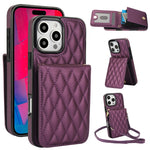 YM015 Sac à bandoulière losanges pour cartes RFID, Pour iPhone 16e / 17e, Pour iPhone 17 Pro Max, Pour iPhone 17 Pro, Pour iPhone 17, Pour iPhone Air, Pour iPhone 16 Pro Max, Pour iPhone 16 Pro, Pour iPhone 16 Plus