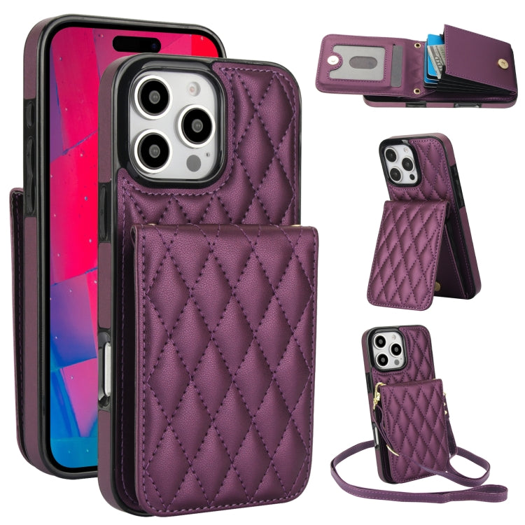 YM015 Sac à bandoulière losanges pour cartes RFID, Pour iPhone 16e / 17e, Pour iPhone 17 Pro Max, Pour iPhone 17 Pro, Pour iPhone 17, Pour iPhone Air, Pour iPhone 16 Pro Max, Pour iPhone 16 Pro, Pour iPhone 16 Plus