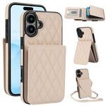 YM015 Sac à bandoulière losanges pour cartes RFID, Pour iPhone 16e / 17e, Pour iPhone 17 Pro Max, Pour iPhone 17 Pro, Pour iPhone 17, Pour iPhone Air, Pour iPhone 16 Pro Max, Pour iPhone 16 Pro, Pour iPhone 16 Plus