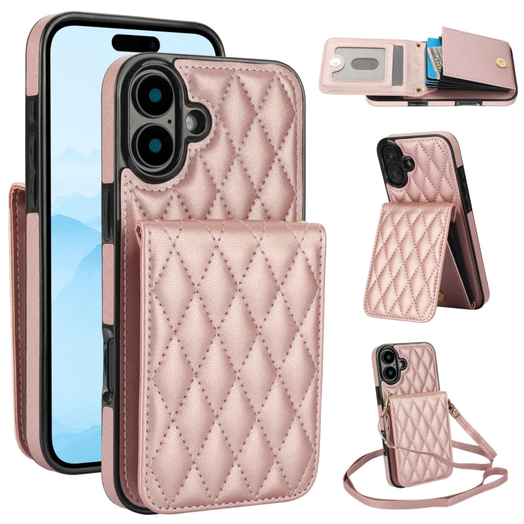 YM015 Sac à bandoulière losanges pour cartes RFID, Pour iPhone 16e / 17e, Pour iPhone 17 Pro Max, Pour iPhone 17 Pro, Pour iPhone 17, Pour iPhone Air, Pour iPhone 16 Pro Max, Pour iPhone 16 Pro, Pour iPhone 16 Plus