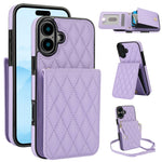 YM015 Sac à bandoulière losanges pour cartes RFID, Pour iPhone 16e / 17e, Pour iPhone 17 Pro Max, Pour iPhone 17 Pro, Pour iPhone 17, Pour iPhone Air, Pour iPhone 16 Pro Max, Pour iPhone 16 Pro, Pour iPhone 16 Plus