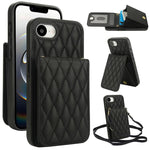 YM015 Sac à bandoulière losanges pour cartes RFID, Pour iPhone 16e / 17e, Pour iPhone 17 Pro Max, Pour iPhone 17 Pro, Pour iPhone 17, Pour iPhone Air, Pour iPhone 16 Pro Max, Pour iPhone 16 Pro, Pour iPhone 16 Plus