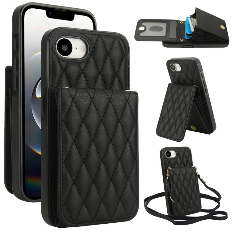YM015 Sac à bandoulière losanges pour cartes RFID, Pour iPhone 16e / 17e, Pour iPhone 17 Pro Max, Pour iPhone 17 Pro, Pour iPhone 17, Pour iPhone Air, Pour iPhone 16 Pro Max, Pour iPhone 16 Pro, Pour iPhone 16 Plus