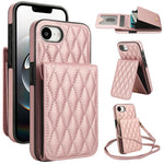 YM015 Sac à bandoulière losanges pour cartes RFID, Pour iPhone 16e / 17e, Pour iPhone 17 Pro Max, Pour iPhone 17 Pro, Pour iPhone 17, Pour iPhone Air, Pour iPhone 16 Pro Max, Pour iPhone 16 Pro, Pour iPhone 16 Plus