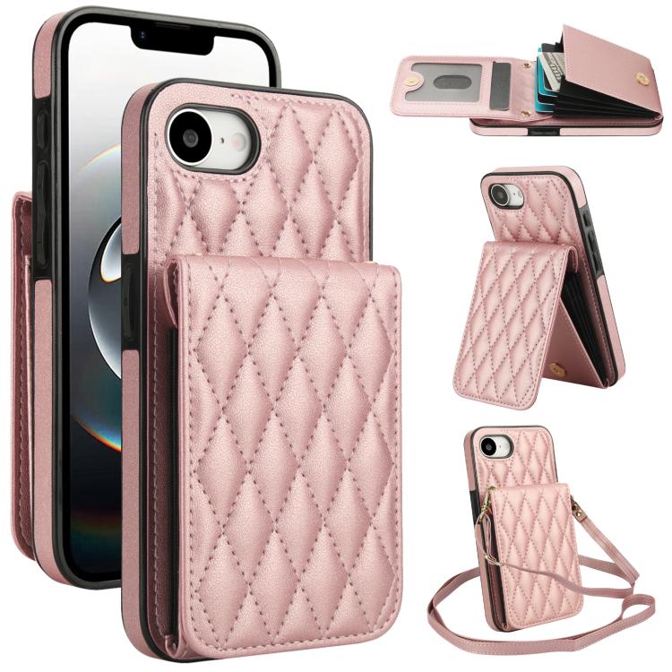 YM015 Sac à bandoulière losanges pour cartes RFID, Pour iPhone 16e / 17e, Pour iPhone 17 Pro Max, Pour iPhone 17 Pro, Pour iPhone 17, Pour iPhone Air, Pour iPhone 16 Pro Max, Pour iPhone 16 Pro, Pour iPhone 16 Plus