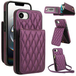 YM015 Sac à bandoulière losanges pour cartes RFID, Pour iPhone 16e / 17e, Pour iPhone 17 Pro Max, Pour iPhone 17 Pro, Pour iPhone 17, Pour iPhone Air, Pour iPhone 16 Pro Max, Pour iPhone 16 Pro, Pour iPhone 16 Plus