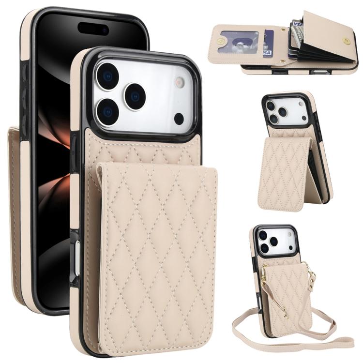 YM015 Sac à bandoulière losanges pour cartes RFID, Pour iPhone 16e / 17e, Pour iPhone 17 Pro Max, Pour iPhone 17 Pro, Pour iPhone 17, Pour iPhone Air, Pour iPhone 16 Pro Max, Pour iPhone 16 Pro, Pour iPhone 16 Plus