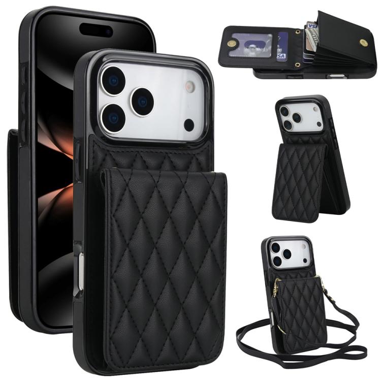 YM015 Sac à bandoulière losanges pour cartes RFID, Pour iPhone 16e / 17e, Pour iPhone 17 Pro Max, Pour iPhone 17 Pro, Pour iPhone 17, Pour iPhone Air, Pour iPhone 16 Pro Max, Pour iPhone 16 Pro, Pour iPhone 16 Plus