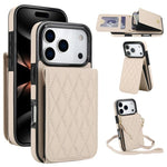 YM015 Sac à bandoulière losanges pour cartes RFID, Pour iPhone 16e / 17e, Pour iPhone 17 Pro Max, Pour iPhone 17 Pro, Pour iPhone 17, Pour iPhone Air, Pour iPhone 16 Pro Max, Pour iPhone 16 Pro, Pour iPhone 16 Plus