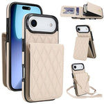 YM015 Sac à bandoulière losanges pour cartes RFID, Pour iPhone 16e / 17e, Pour iPhone 17 Pro Max, Pour iPhone 17 Pro, Pour iPhone 17, Pour iPhone Air, Pour iPhone 16 Pro Max, Pour iPhone 16 Pro, Pour iPhone 16 Plus