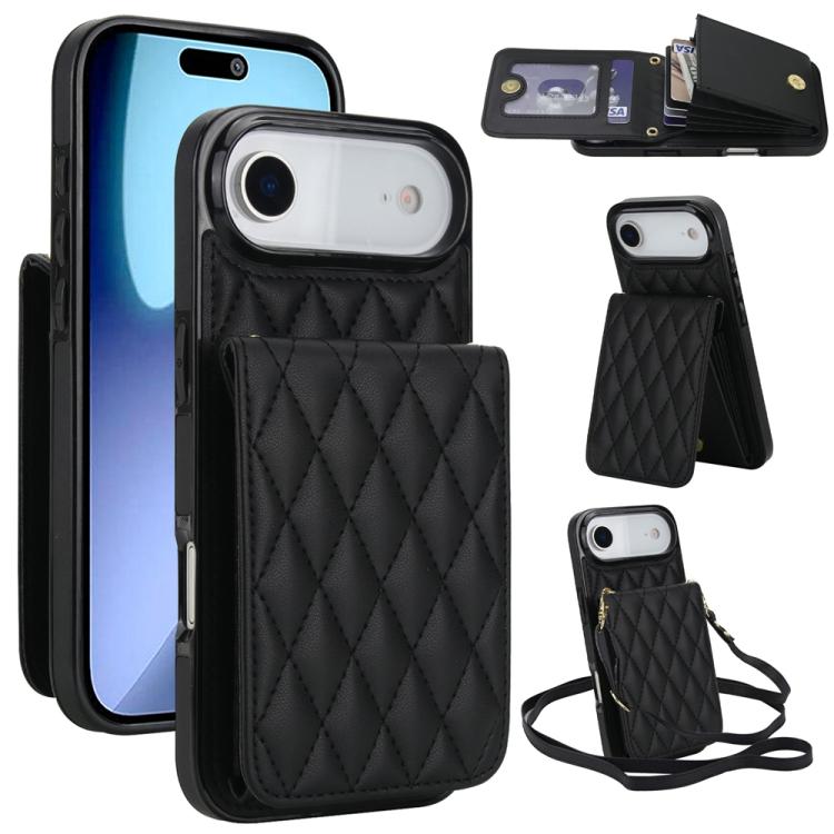 YM015 Sac à bandoulière losanges pour cartes RFID, Pour iPhone 16e / 17e, Pour iPhone 17 Pro Max, Pour iPhone 17 Pro, Pour iPhone 17, Pour iPhone Air, Pour iPhone 16 Pro Max, Pour iPhone 16 Pro, Pour iPhone 16 Plus