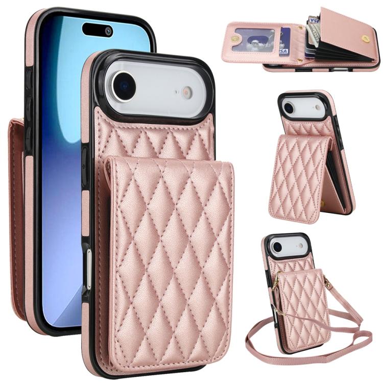 YM015 Sac à bandoulière losanges pour cartes RFID, Pour iPhone 16e / 17e, Pour iPhone 17 Pro Max, Pour iPhone 17 Pro, Pour iPhone 17, Pour iPhone Air, Pour iPhone 16 Pro Max, Pour iPhone 16 Pro, Pour iPhone 16 Plus