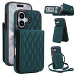 YM015 Sac à bandoulière losanges pour cartes RFID, Pour iPhone 16e / 17e, Pour iPhone 17 Pro Max, Pour iPhone 17 Pro, Pour iPhone 17, Pour iPhone Air, Pour iPhone 16 Pro Max, Pour iPhone 16 Pro, Pour iPhone 16 Plus