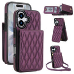 YM015 Sac à bandoulière losanges pour cartes RFID, Pour iPhone 16e / 17e, Pour iPhone 17 Pro Max, Pour iPhone 17 Pro, Pour iPhone 17, Pour iPhone Air, Pour iPhone 16 Pro Max, Pour iPhone 16 Pro, Pour iPhone 16 Plus