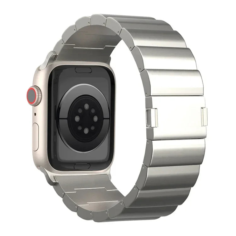One-Bead Magnetic Buckle Titanium Metal Watch Band, For Apple Watch Series 10 46mm, For Apple Watch Series 10 42mm, For Apple Watch SE 2023 44mm, For Apple Watch SE 2023 40mm, For Apple Watch Ultra 2 49mm, For Apple Watch Series 9 45mm                 ...