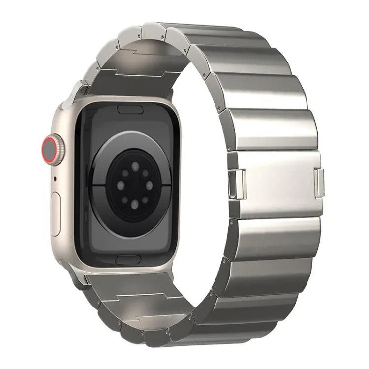 One-Bead Magnetic Buckle Titanium Metal Watch Band, For Apple Watch Series 7 41mm, For Apple Watch Series 7 45mm, For Apple Watch SE 40mm, For Apple Watch SE 44mm, For Apple Watch Series 6 40mm, For Apple Watch Series 6 44mm, For Apple Watch Series 5 4...