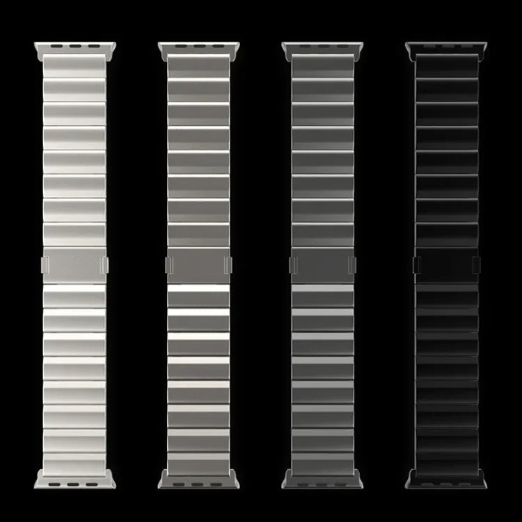 One-Bead Magnetic Buckle Titanium Metal Watch Band, For Apple Watch Series 7 41mm, For Apple Watch Series 7 45mm, For Apple Watch SE 40mm, For Apple Watch SE 44mm, For Apple Watch Series 6 40mm, For Apple Watch Series 6 44mm, For Apple Watch Series 5 4...