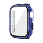 Étui de protection hybride 2 en 1 en polycarbonate et verre trempé, compatible avec Apple Watch Series 6/5/4/SE 44 mm, Apple Watch Series 6/5/4/SE 40 mm, Apple Watch Series 9/8/7 45 mm et Apple Watch Series 9/8/7 41 mm.