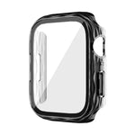 Étui de protection hybride 2 en 1 en polycarbonate et verre trempé, compatible avec Apple Watch Series 6/5/4/SE 44 mm, Apple Watch Series 6/5/4/SE 40 mm, Apple Watch Series 9/8/7 45 mm et Apple Watch Series 9/8/7 41 mm.