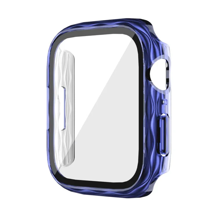 Étui de protection hybride 2 en 1 en polycarbonate et verre trempé, compatible avec Apple Watch Series 6/5/4/SE 44 mm, Apple Watch Series 6/5/4/SE 40 mm, Apple Watch Series 9/8/7 45 mm et Apple Watch Series 9/8/7 41 mm.