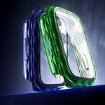 Étui de protection hybride 2 en 1 en polycarbonate et verre trempé, compatible avec Apple Watch Series 6/5/4/SE 44 mm, Apple Watch Series 6/5/4/SE 40 mm, Apple Watch Series 9/8/7 45 mm et Apple Watch Series 9/8/7 41 mm.