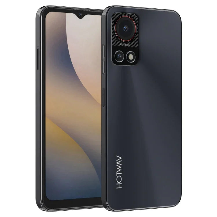 HOTWAV Note 13, lecteur d'empreintes digitales latéral, écran 6,6 pouces, Android 13, processeur octa-core T606 jusqu'à 1,6 GHz, réseau : 4G, OTG, 4 Go de RAM + 128 Go de stockage