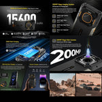 Ulefone Armor 26 Ultra, version talkie-walkie, téléphone robuste, écran 6,78 pouces, Android 13, processeur octa-core MediaTek Dimensity 8020, réseau 5G, NFC, 12 Go + 512 Go (version talkie-walkie).