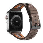Mesh Calfskin Genuine Leather Watch Band, For Apple Watch Series 4 44mm, For Apple Watch Series 4 40mm, For Apple Watch Series 3 38mm, For Apple Watch Series 3 42mm, For Apple Watch Series 2 42mm, For Apple Watch Series 2 38mm