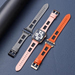 Bracelet de montre en cuir de veau véritable à mailles, pour Apple Watch 42 mm et Apple Watch 38 mm