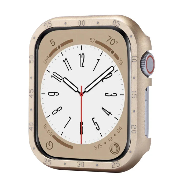 Boîtier de montre en alliage d'aluminium, compatible avec Apple Watch Series 6/5/4/SE 44 mm, Apple Watch Series 6/5/4/SE 40 mm, Apple Watch Series 9/8/7 45 mm, Apple Watch Series 9/8/7 41 mm, Apple Watch Series 3/2/1 38 mm…