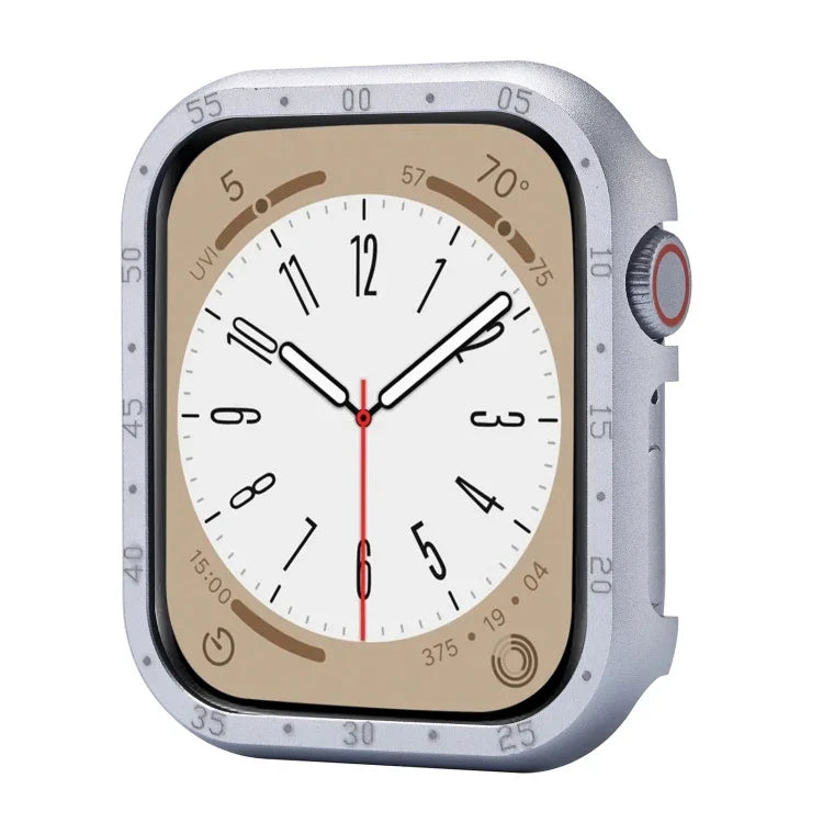 Boîtier de montre en alliage d'aluminium, compatible avec Apple Watch Series 6/5/4/SE 44 mm, Apple Watch Series 6/5/4/SE 40 mm, Apple Watch Series 9/8/7 45 mm, Apple Watch Series 9/8/7 41 mm, Apple Watch Series 3/2/1 38 mm…