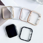 Boîtier de montre en alliage d'aluminium, compatible avec Apple Watch Series 6/5/4/SE 44 mm, Apple Watch Series 6/5/4/SE 40 mm, Apple Watch Series 9/8/7 45 mm, Apple Watch Series 9/8/7 41 mm, Apple Watch Series 3/2/1 38 mm…