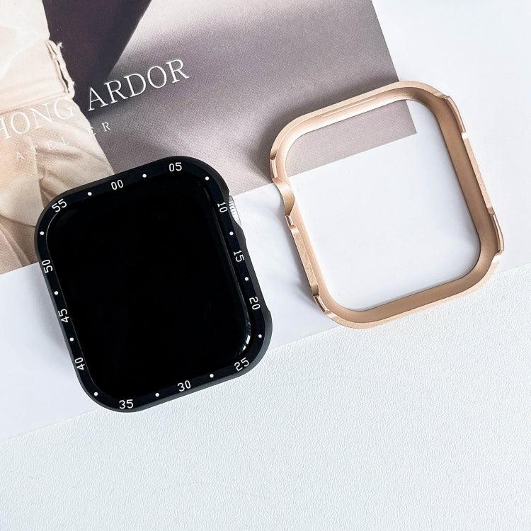 Boîtier de montre en alliage d'aluminium, compatible avec Apple Watch Series 6/5/4/SE 44 mm, Apple Watch Series 6/5/4/SE 40 mm, Apple Watch Series 9/8/7 45 mm, Apple Watch Series 9/8/7 41 mm, Apple Watch Series 3/2/1 38 mm…