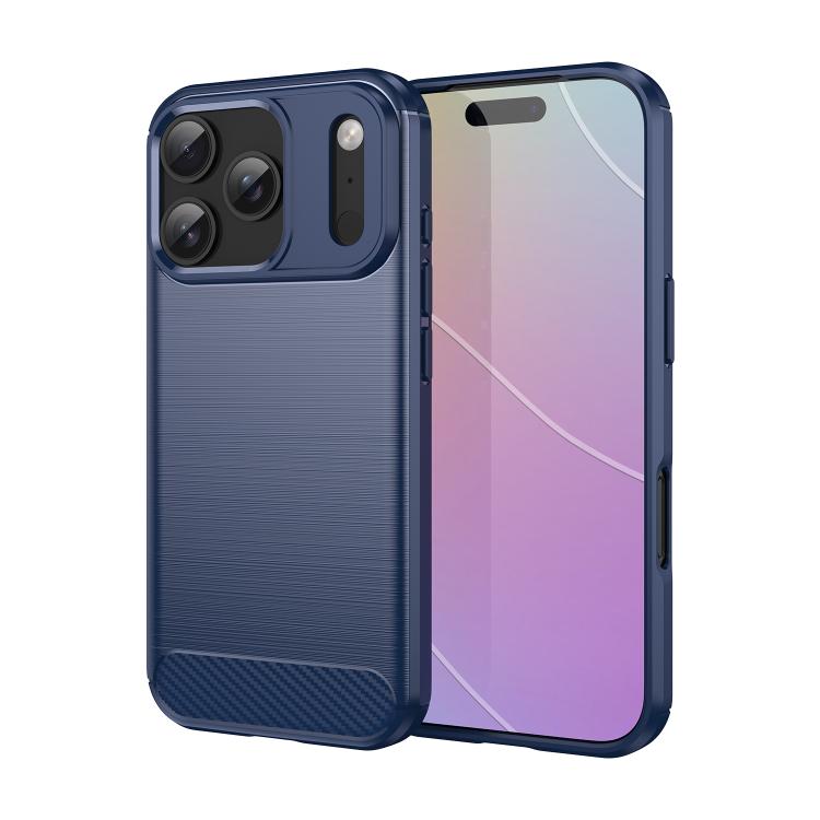 Étui de téléphone en TPU aspect carbone brossé, Pour iPhone 17e / 16e, Pour iPhone 17 Pro Max, Pour iPhone 17 Pro, Pour iPhone 17, Pour iPhone Air, Pour iPhone 16 Pro Max, Pour iPhone 16 Pro, Pour iPhone 16 Plus, Pour iPhone 16