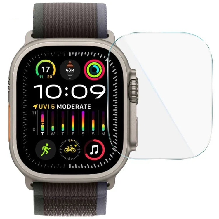 Film protecteur en verre trempé IMAK pour Apple Watch Ultra 1/2/3 49 mm, version auto-positionnable