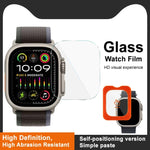 Film protecteur en verre trempé IMAK pour Apple Watch Ultra 1/2/3 49 mm, version auto-positionnable