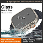 Film protecteur en verre trempé IMAK pour Apple Watch Ultra 1/2/3 49 mm, version auto-positionnable