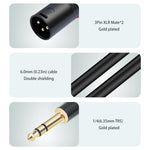 Câble audio TC145YXK108RE-10 6,35 mm 1/4 TRS mâle vers double XLR mâle, 1 m, 2 m, 3 m