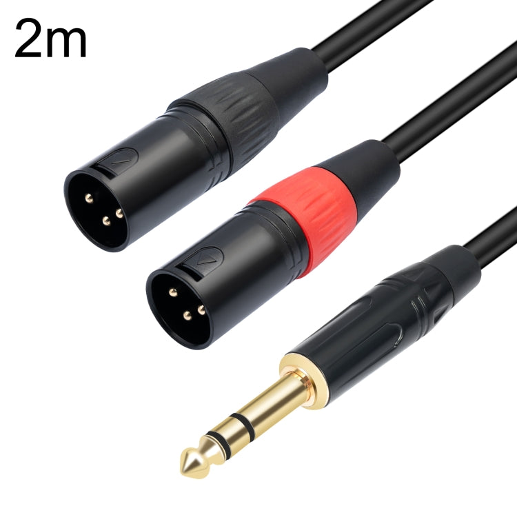 Câble audio TC145YXK108RE-10 6,35 mm 1/4 TRS mâle vers double XLR mâle, 1 m, 2 m, 3 m