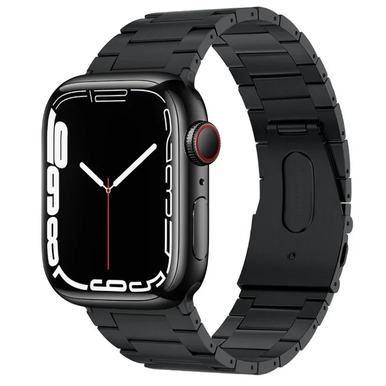PG63 Three-Bead Protrusion Titanium Metal Watch Band, For Apple Watch Series 10 46mm, For Apple Watch Series 10 42mm, For Apple Watch SE 2023 44mm, For Apple Watch SE 2023 40mm, For Apple Watch Ultra 2 49mm, For Apple Watch Series 9 45mm               ...