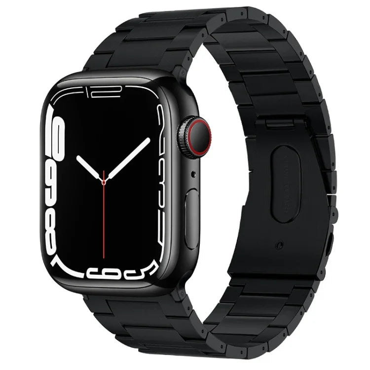 Bracelet de montre en titane à trois perles en relief PG63, compatible avec Apple Watch Series 6 40 mm, Apple Watch Series 6 44 mm, Apple Watch Series 5 44 mm, Apple Watch Series 5 40 mm, Apple Watch Series 4 44 mm, Apple Watch Series 4 40 mm…